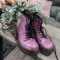 Dr. Martens Pink Glitter Size 10 Girls Size 