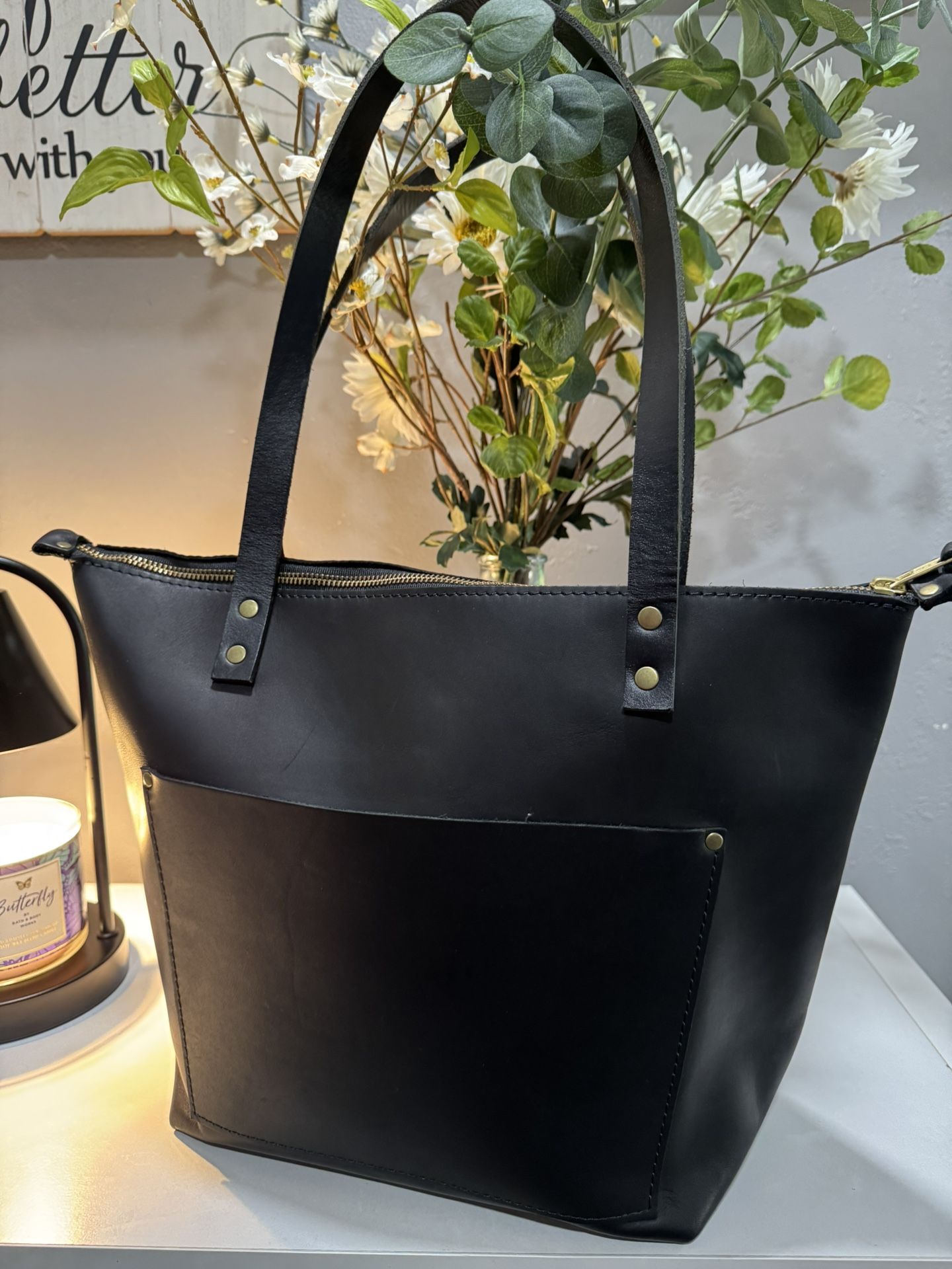 Portland Leather LEATHER TOTE BAG