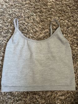 Gray crop top