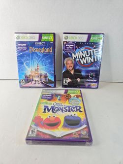 Lot of 3 Xbox 360 Kinect Games New