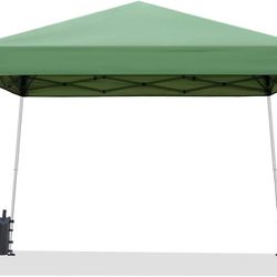 10x10 Portable Pop Up Outdoor Canopy Tent 10 x 10 ft Base / 8 x 8 ft Top， Black