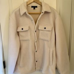 Men’s Banana Republic White Sherpa Coat