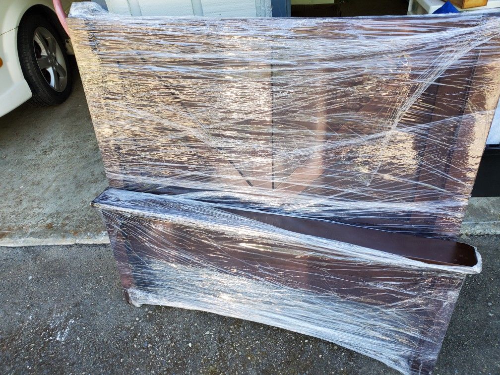 Twin Bed Frame Cherry Colored In Perfect Condition.