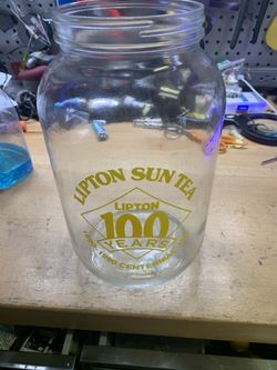 Lipton vintage glass jar