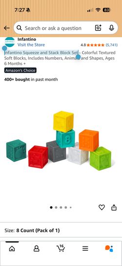 Infantino Squeeze and Stack Block and Ball Set