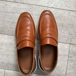 Men Wolf & Shepherd Crossover Loafer Honey/Brown and White Shoes Size 10.5