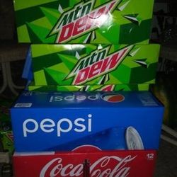 Pepsi, Sprite, Mountain Dew 12 Pks. 