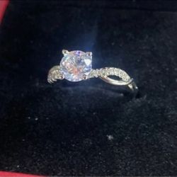 Moissanite Ring 1ct GRA Silver Adjustable Sizing New