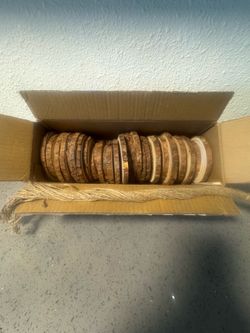 32 piece natural wood slices for crafts$10