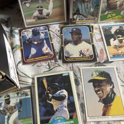 Ricky Henderson Vintage Baseball Card Collection