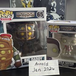 Funko Pop! Games Bioshock #65 Big Daddy And #66 Little Sister
