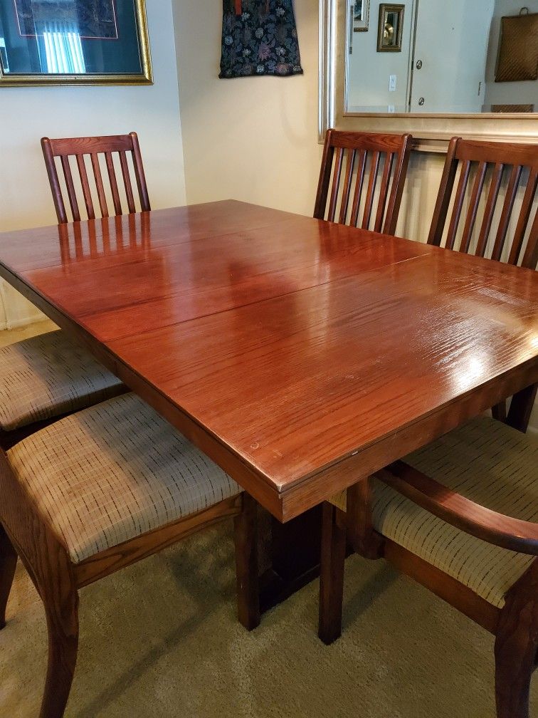 Wood Dining Table and Chairs