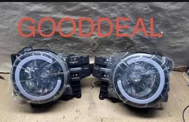 OH132 Fit 07-14 Toyota FJ Cruiser LED Bar Headlight Light Lamp Pair 