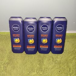 4 Nivea Men Sport 3in1 Bodywash Tangerine+Pepper Scent 16.9oz