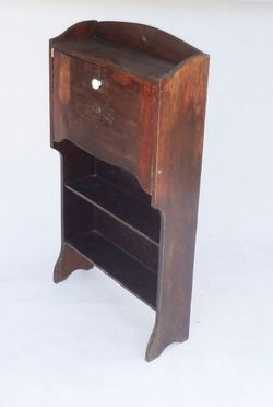 Mid Century Rustic Entry Desk Shelf