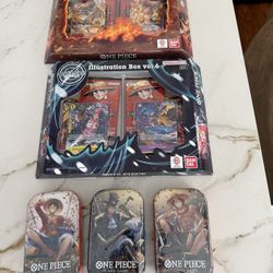 One Piece Illustration Boxes Vol #5 & Vol #6, With 3-Tin Set 