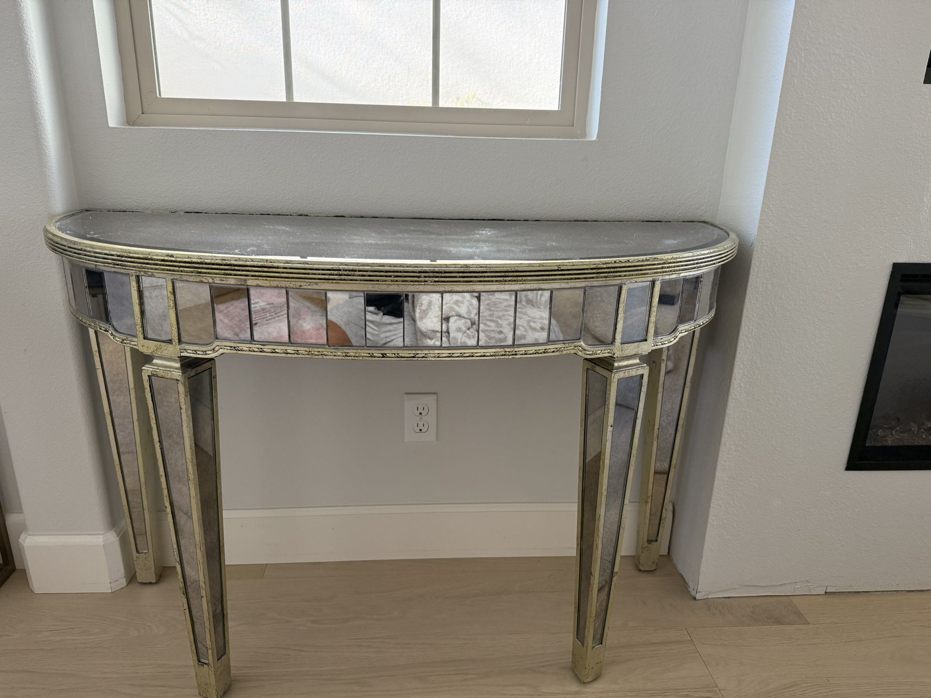 Glass console table