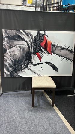 56x36 Chainsaw Man Hand Built Polyester Wall Art