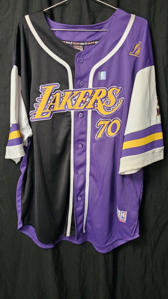 Official Vintage NBA OUNK Los Angeles Lakers Warm-Up Jersey Shooting Jacket #70