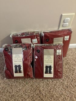 Set Of 4 Luxury Beaded Window Loop Top Scarf Valance 