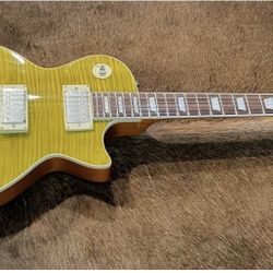 Clearance! New Firefly FFLPS Les Paul Electric Guitar - Trampas Green Flame