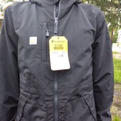 Carhartt Rain Defender. There Are Two Jackets Available One Small One Large Both Priced At $60 A Piece Willing To Do A Bundle Deal For $100