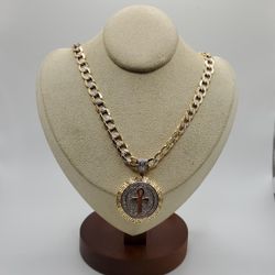 GOLD ANKH NECKLACE 