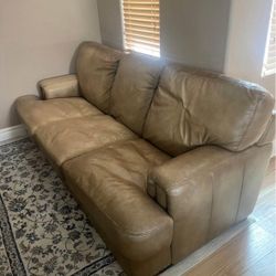 2 RC Willy Genuine Leather Couches/Sofa & Love Seat, High Quality Hied, Both For $300(good condition)