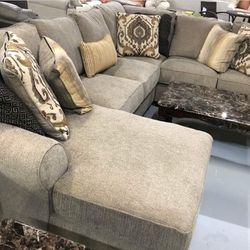 🚚Ask 👉Sectional, Sofa, Couch, Loveseat, Living Room Set, Ottoman, Recliner, Chair, Sleeper. 

✔️In Stock 👉Pantomine Driftwood 4-Piece LAF Sectional