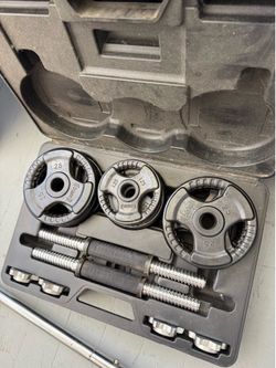 Adjustable Dumbbell Set w/ Carry Case – Great Condition