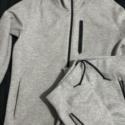 Grey Tech Sweatsuit Uniqlo