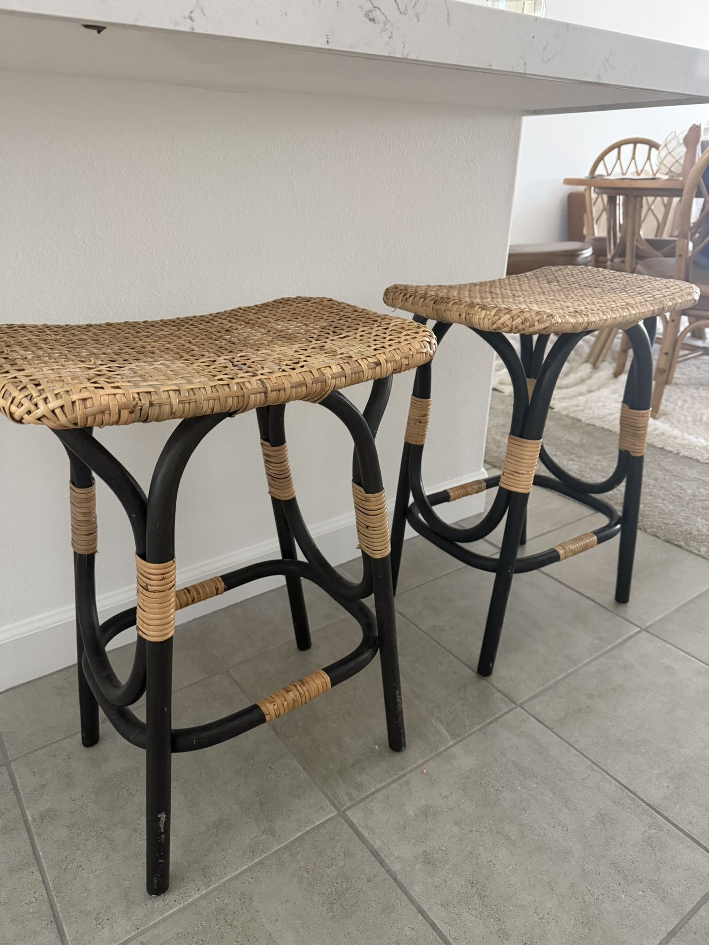 Rattan/Cane Counter Stools