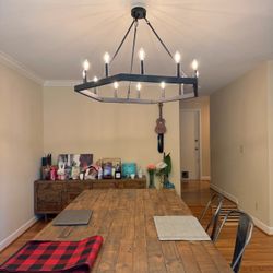 Moving Sale ✨ Dining Table + Chandelier (Pick up only)