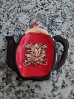 Ceramic Teapot-Shaped Tea Bag Holder