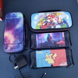 2 Case. 2 Chargers. 2 2020 V2 Nintendo Switch 256GB 1 Has Games installed. Both $380! Or Trade are welcome. Free Delivery in person