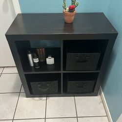 Storage Organizer In Dark Wood 