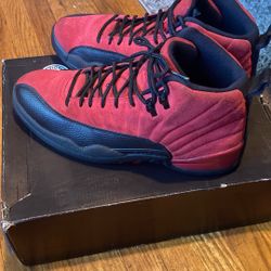 Air Jordan 12 reverse Flu Game Red