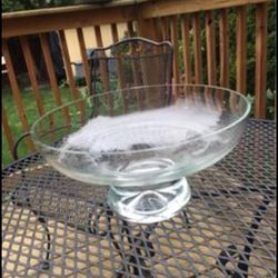 Vintage Modern Decorative Glass Bowl 