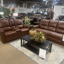 Leather Sofa Loveseat 