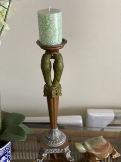 Candle / parrot candle holder /Tommy bahama style