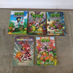 Plants vs zombies lot of 5 books ( hardcover and paperback )
