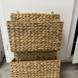 Wicker Paper Holder For Wall