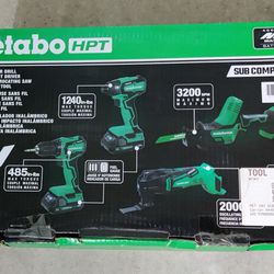 Metabo HPT 18Volts 4 Tool Set Brushless Power with Batteries and Charger - New