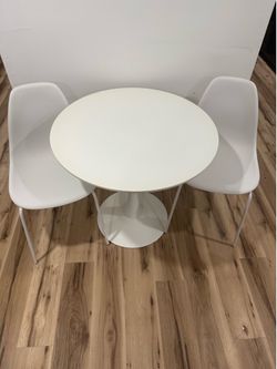 White Kitchen Table Set (Table 2 Chairs)