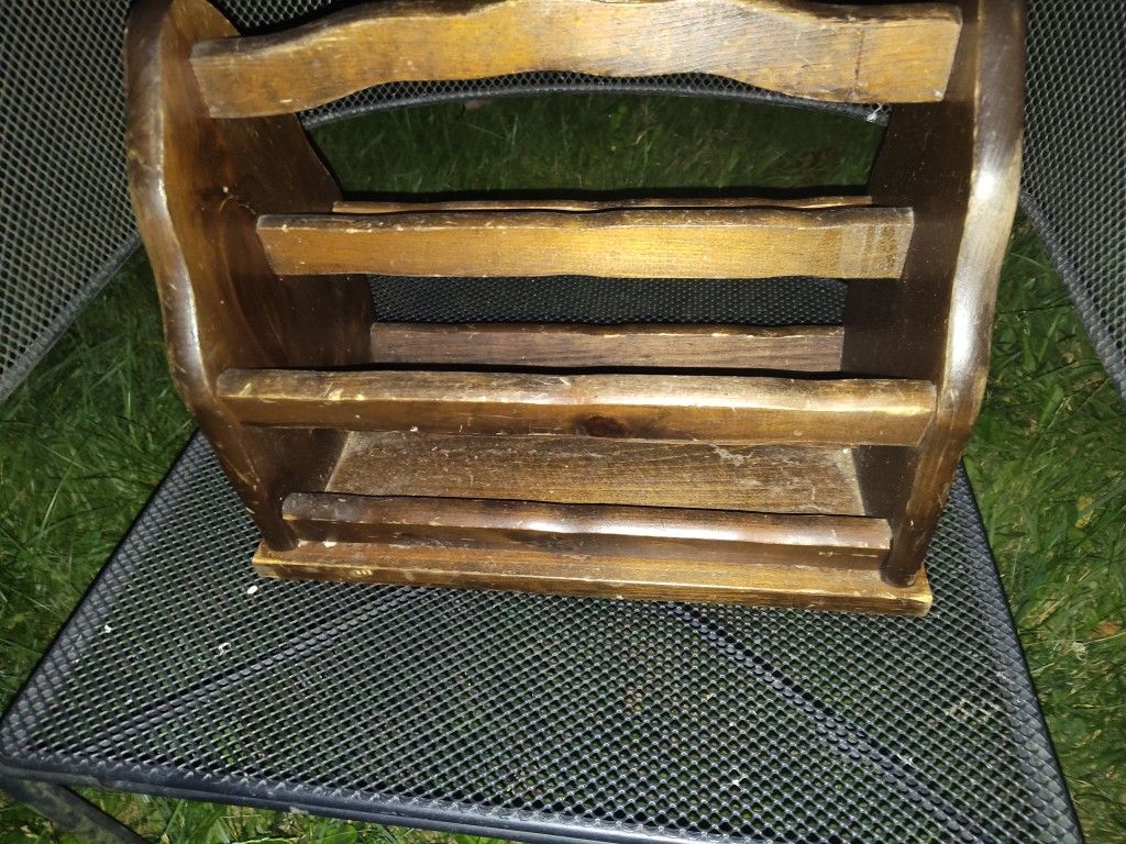 Heavy/ Sturdy Wooden Magazine Rack