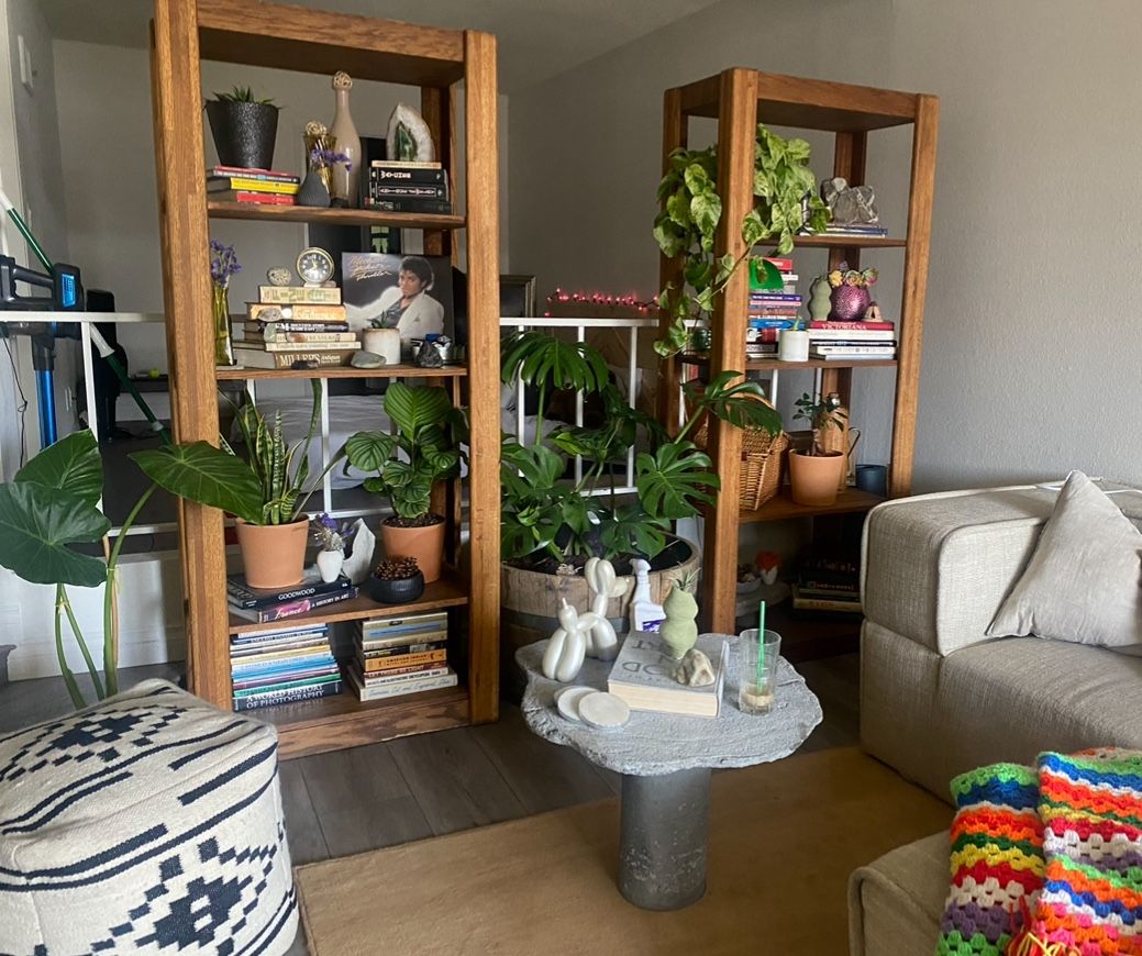 Two MCM Wooden Bookshelves