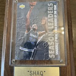 1993-94 UPPER DECK SEASON LEADERS - ROOKIE OF THE YEAR SHAQUILLE O'NEAL ORLANDO