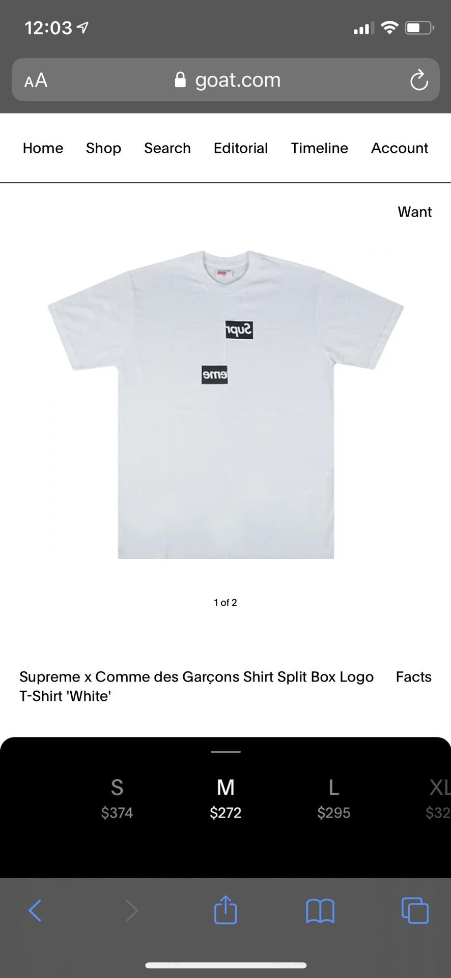 Supreme CDG Shirt