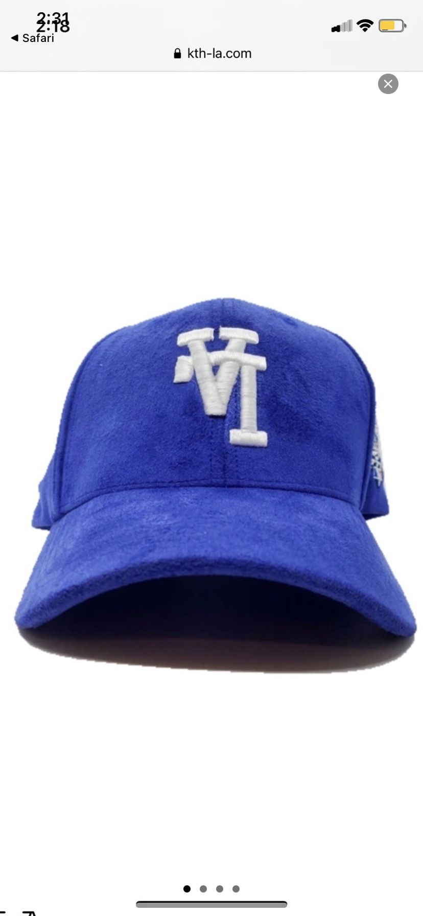 KTH Kill The Hype La * limited * La Dodgers blue suede hat
