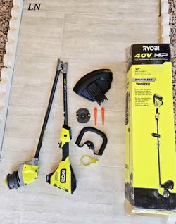 RYOBI 40V HP Brushless Whisper Series Carbon Fiber Shaft Weed Eater String Trimmer